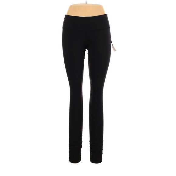 LULULEMON ATHLETICA Black Blue Jacquard Wunder Under Pant III Leggings - US 10 - Picture 1 of 8